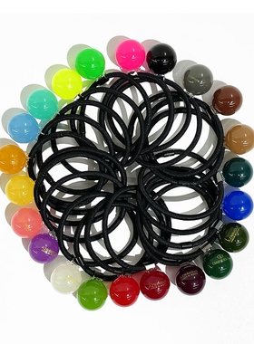 韩饰AZ饰品头饰雅致头绳素面果冻色圆球发圈皮筋FQ0198