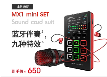 得胜（TAKSTAR） MX1 mini SET声卡套装 手机直播设备