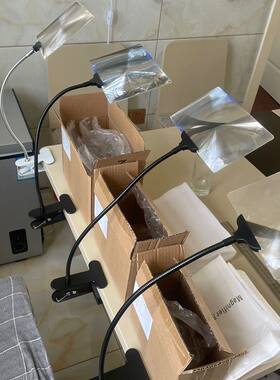 便携夹子直播随意金属软管放大镜