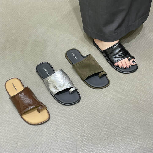 十三行女鞋实拍休闲风一字拖女2026新款夏外穿软百搭沙滩拖鞋防滑