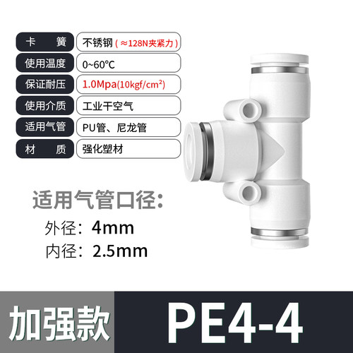 山耐斯气管快速接头配件螺纹直通