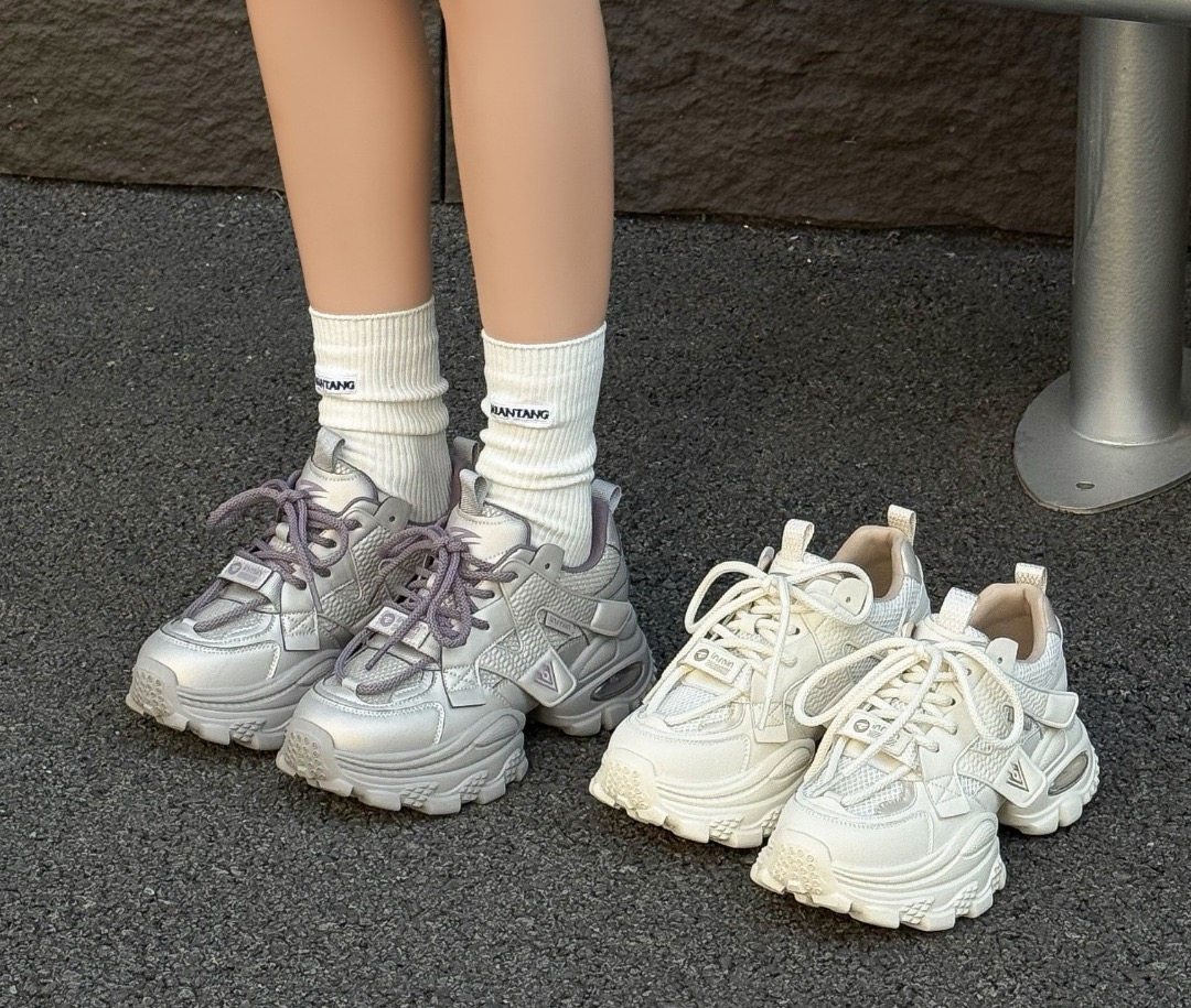 2026春季厚底潮流运动鞋系带交叉绑带设计老爹鞋女16686时尚休闲,女鞋,老爹鞋,淘宝优惠券,粉丝福利购,淘宝优惠卷