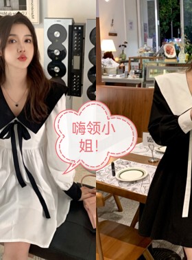 现货春夏假领子纯色披肩坡肩背心衬衫领搭配裙子 T恤海军领假衣领