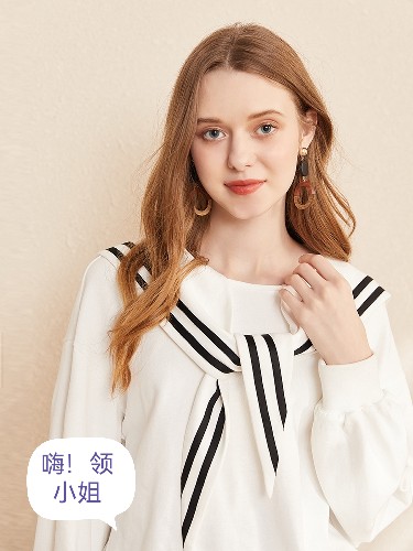 日系海军风学院风假领子装饰披肩领外搭娃娃领配裙子夏季百搭领女