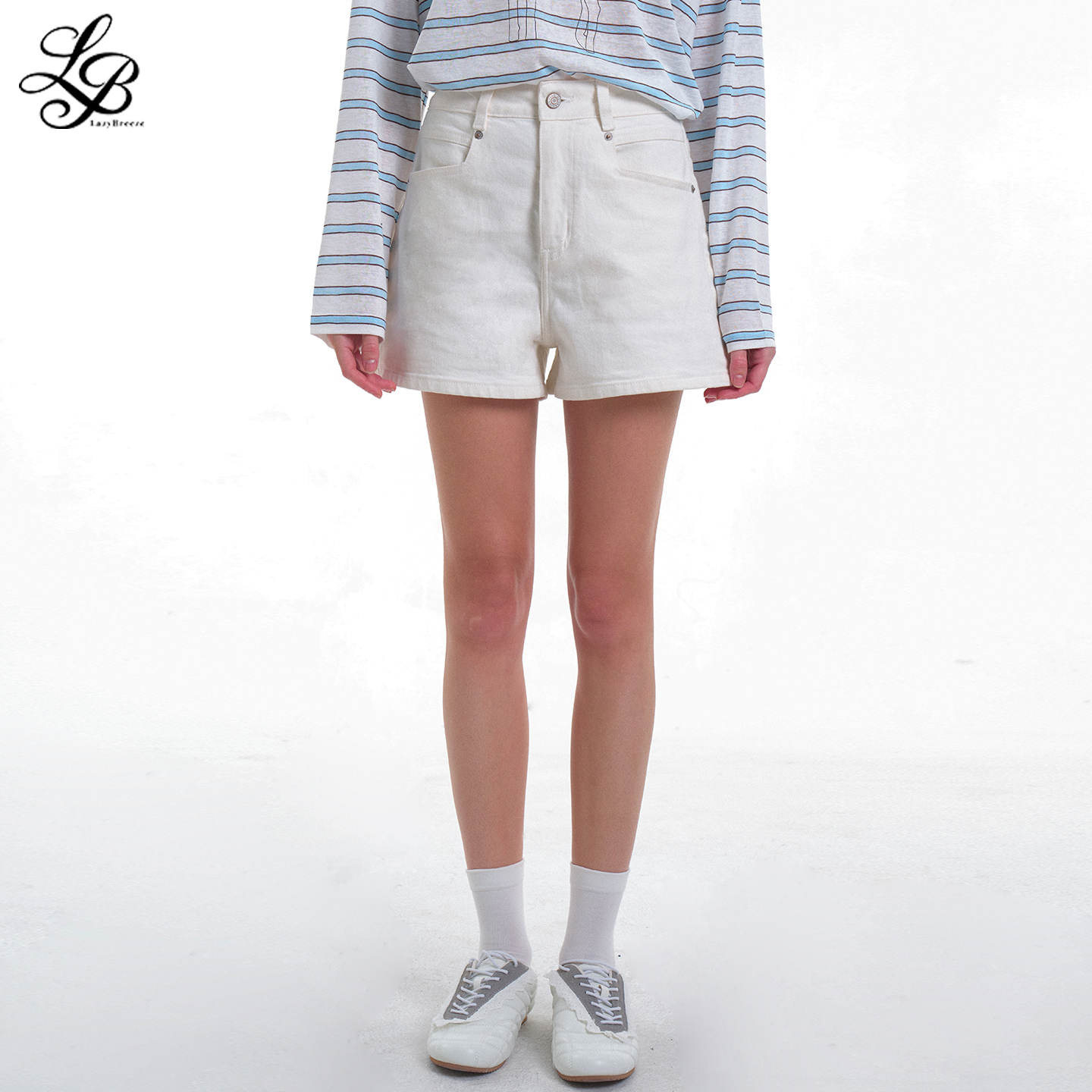 LazyBreeze春季2026新款简约直筒休闲百搭短裤女日常青春牛仔裤,女装/女士精品,短裤,淘宝优惠券,粉丝福利购,淘宝优惠卷