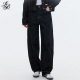 通勤宽松复古裤 LazyBreeze原创新款 阔腿裤 女直筒长裤 子 弯刀牛仔裤