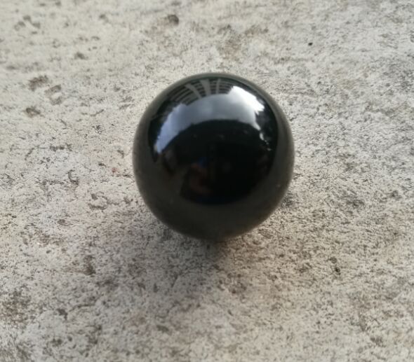 黑色亚克力实心圆球 无孔实心黑色球 实心黑色压克力园球