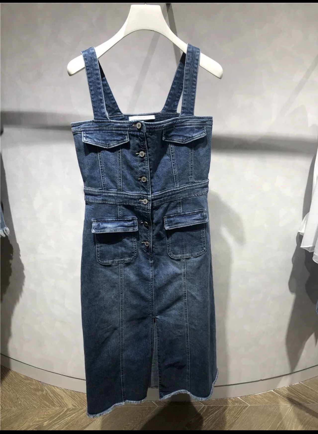 复古风牛仔背带裙女做旧毛边潮休闲裙2025春季新款