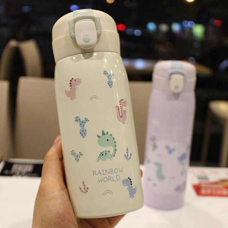 弹跳盖儿童保温杯卡通ins学生不锈钢创意直饮喝水杯防漏茶杯 可爱,餐饮具,保冷/保温杯,淘宝优惠券,粉丝福利购,淘宝优惠卷