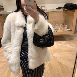 Deessesicile西班牙托斯卡纳皮毛一体中长款翻领皮草大衣外套