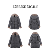 Deessesicile YS老钱风水貂毛羊毛呢收腰中长款 滑雪服90鹅绒服女
