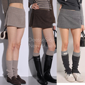 Deessesicile高级质感羊毛混纺侧开叉防走光短裙美式 辣妹半身裙女