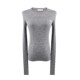 Deessesicile格雷系100%超细羊毛坑条螺纹显瘦纸片人针织打底衫 女