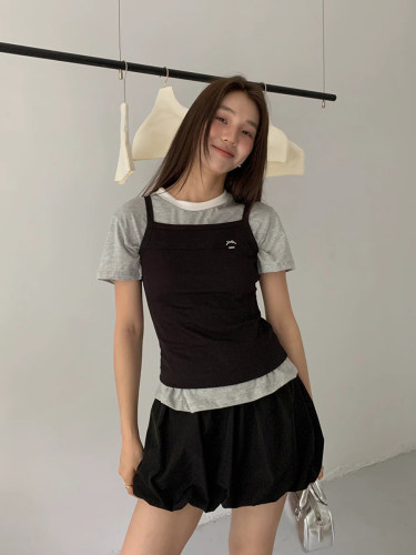 蝴蝶结效应休闲短袖T恤女
