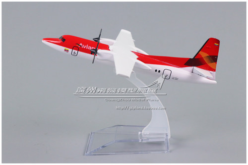 哥伦比亚航空 Avianca 福克 F-50 红 合金 仿真 飞机模型 16cm