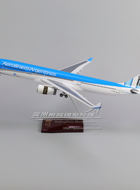 阿根廷航空空客A330世界杯梅西10号感应LED仿真客机飞机模型 47cm