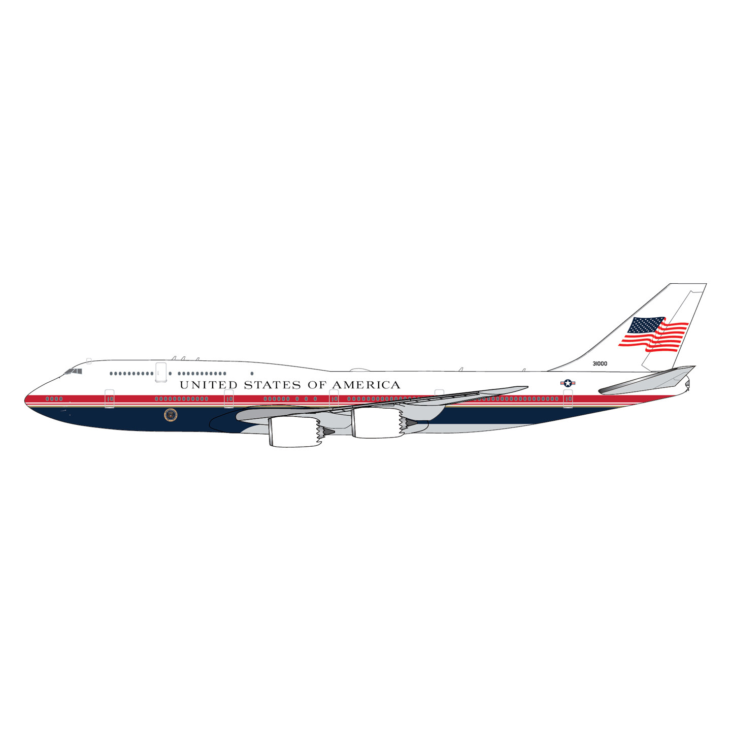 美国空军VC-25B合金飞机模型