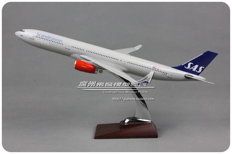 北欧航空公司 SAS 空客 A330 LN-RKH 树脂 仿真 飞机模型 40cm