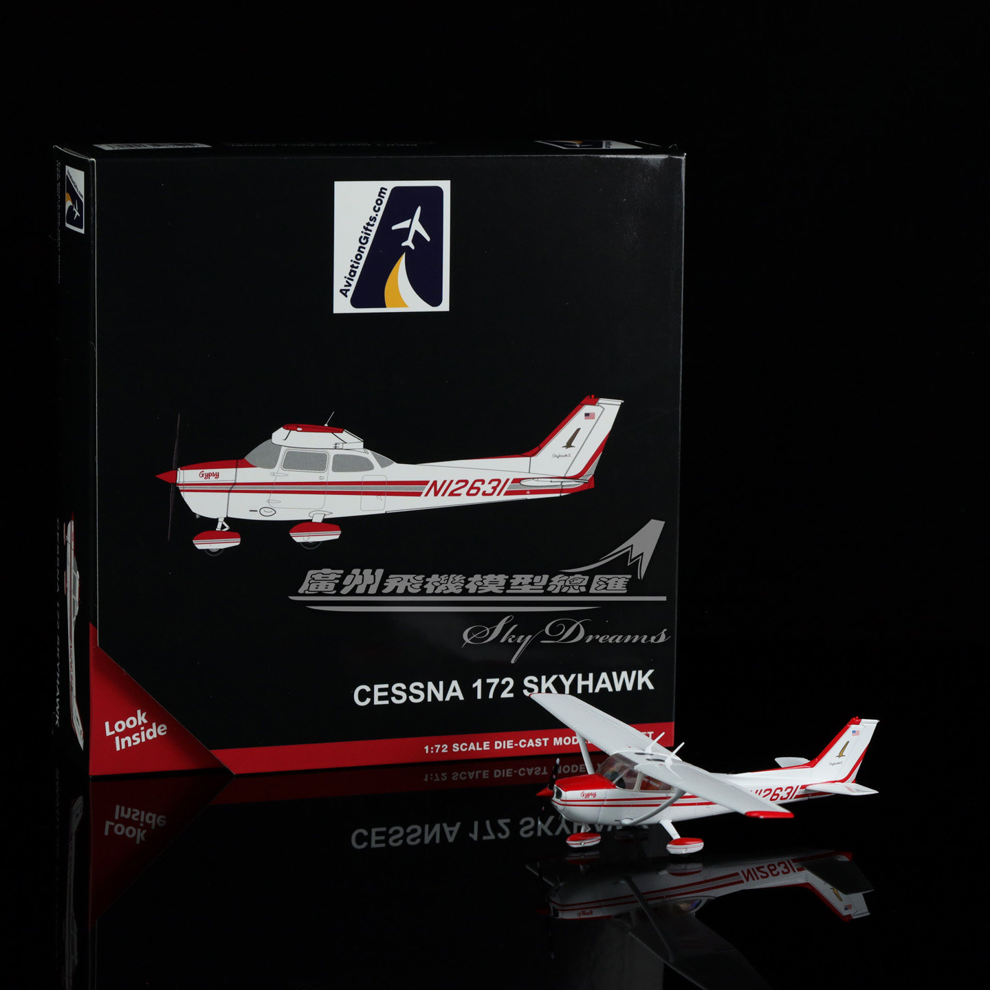 GeminiJets GGCES021 塞斯纳172S N12631 飞机模型 1:72