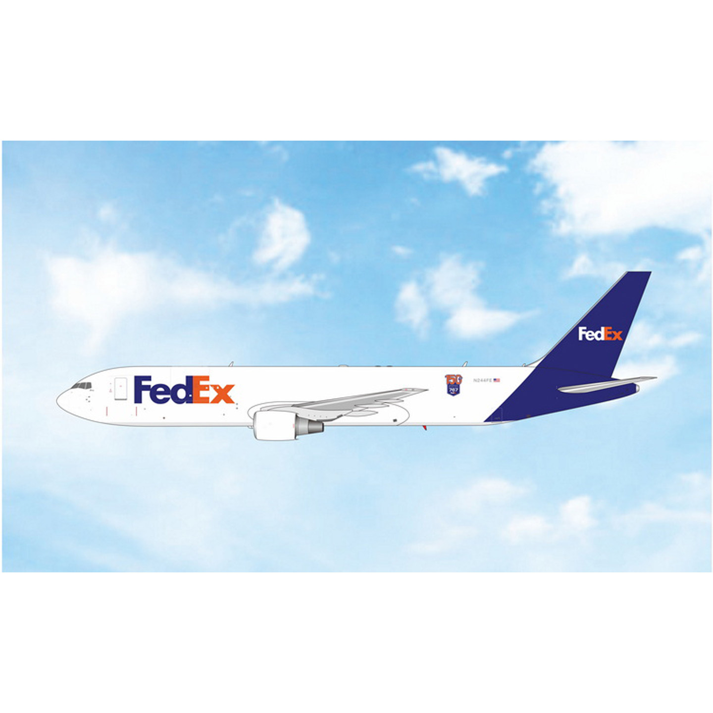 预Phoenix 04703 联邦快递 FedEx 波音 B767-300F N244FE 1:400