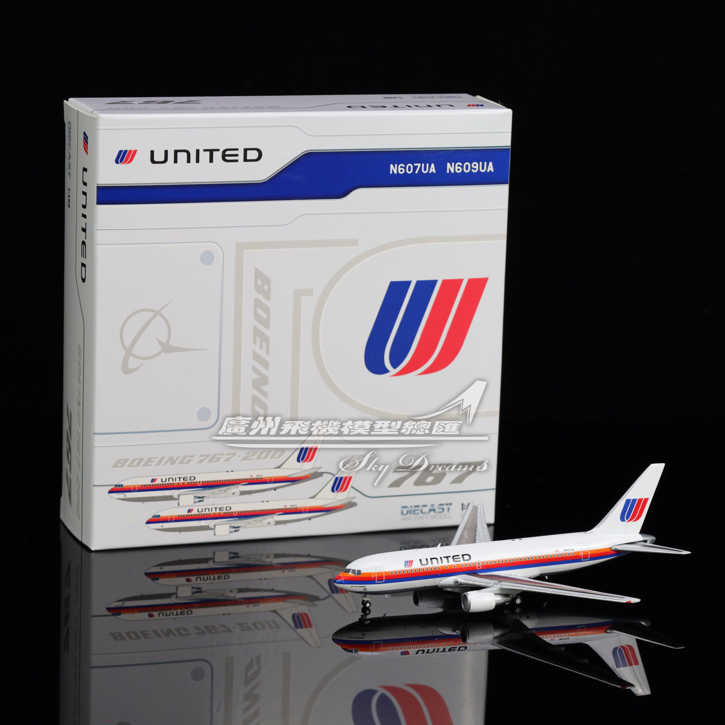 美国联合航空B767-200飞机模型