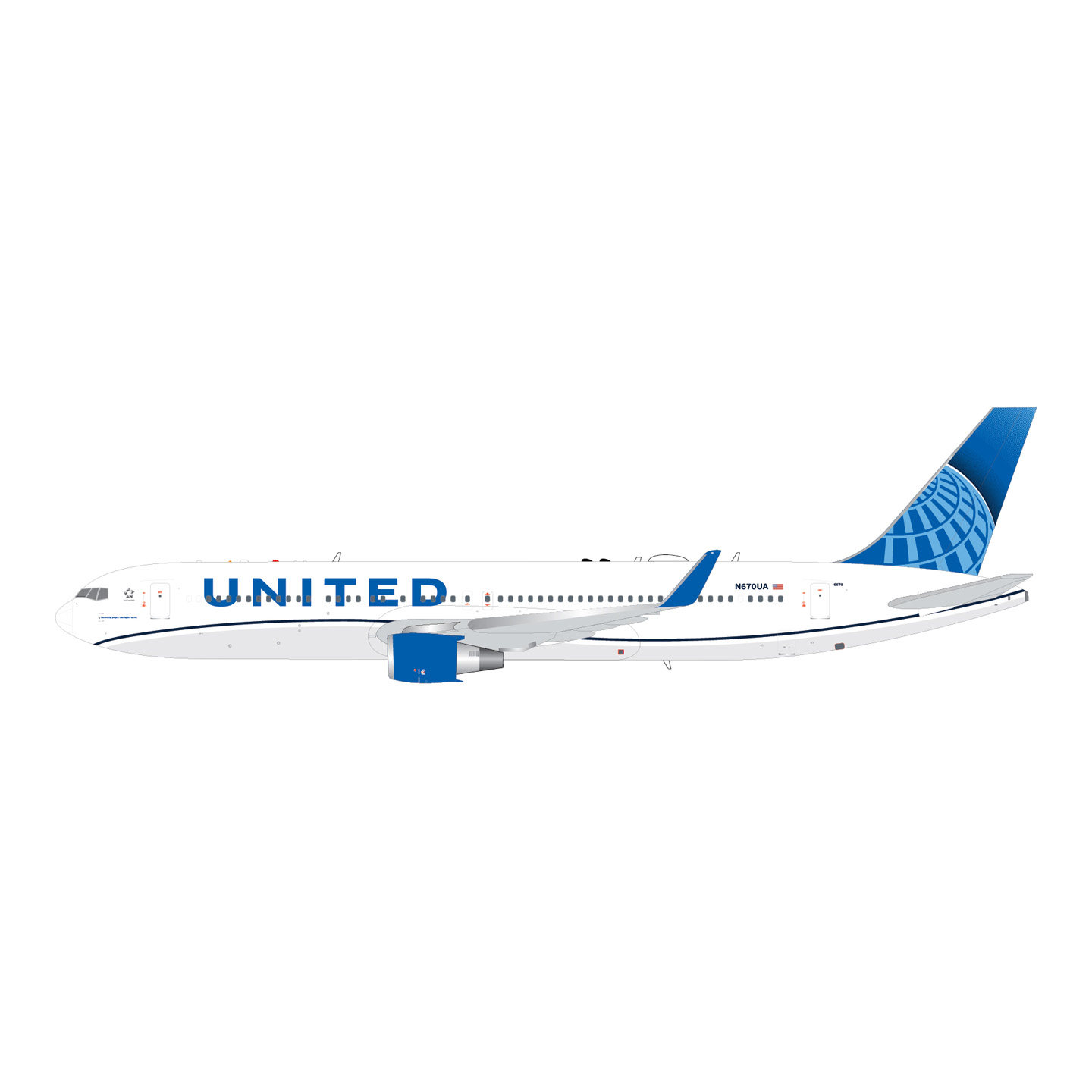 美国联合航空B767-300ER飞机模型