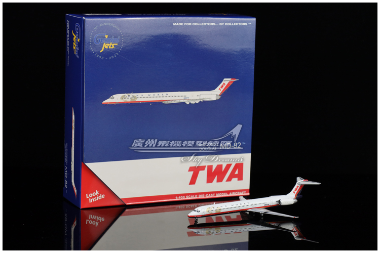 GeminiJets GJTWA1711 TWA 美国环球航空 MD-80 N960TW 1:400