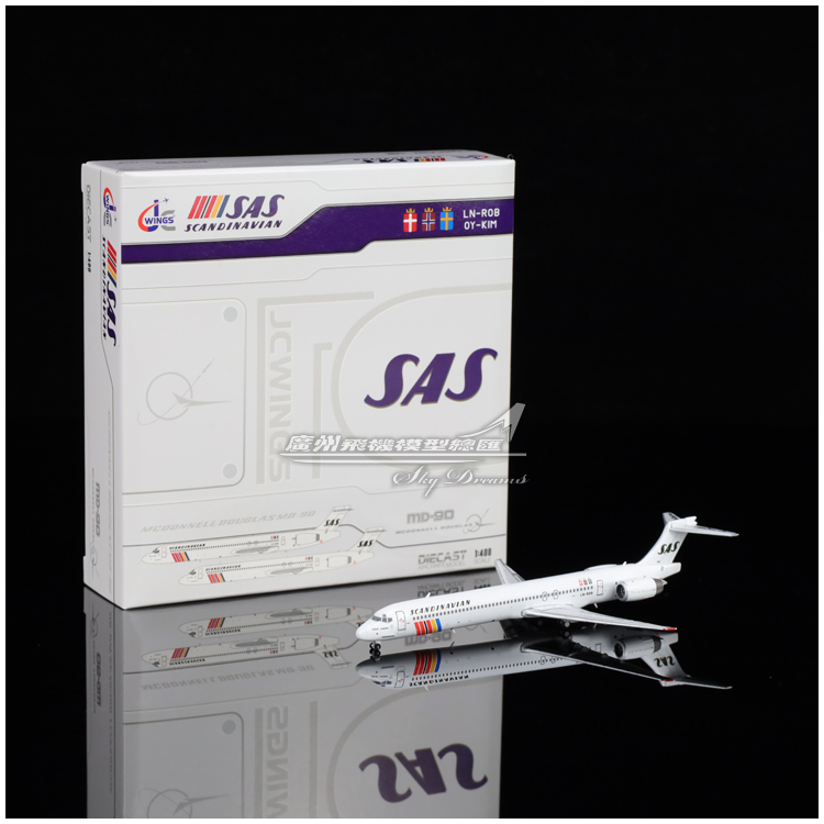 JCwings LH4394 北欧航空 SAS 麦道 MD-90 OC LN-ROB 1:400