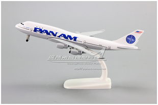 美国泛美航空 波音 B747 N659PA 合金仿真客机飞机模型20cm带轮