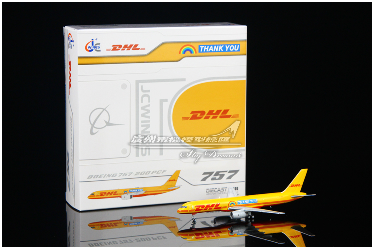 JCWINGS XX40038 DHL 波音 B757-200 G-DHKF 飞机模型 1:400 玩具/童车/益智/积木/模型 飞机模型 原图主图