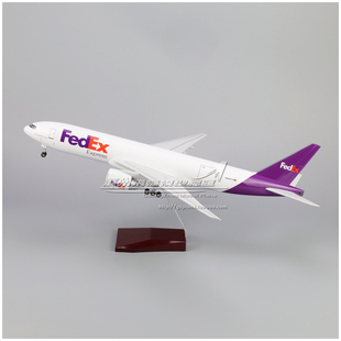 联邦快递 Fedex 波音 B777F 塑料 仿真 货机 飞机模型 摆件 47cm