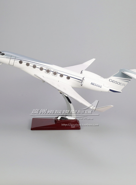 湾流 Gulfstream G650 公务机 感应LED  起落架仿真飞机模型 45cm