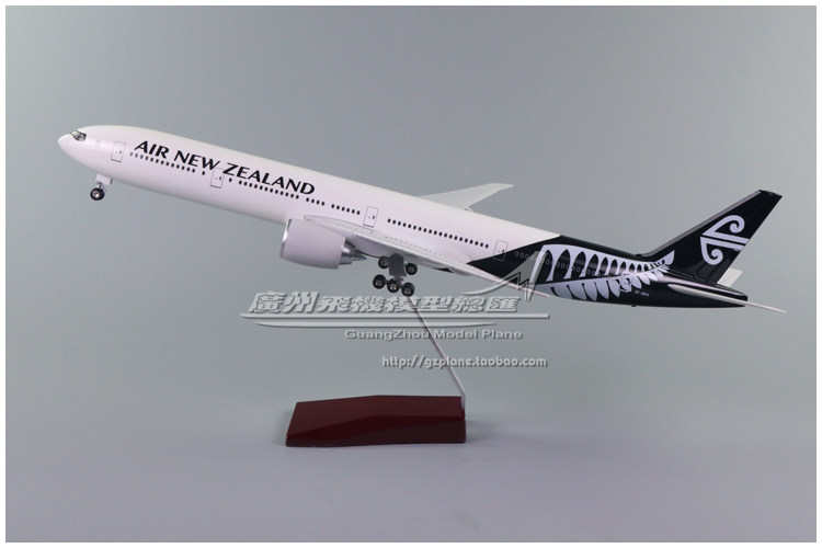 新西兰航空 B777-300ER 感应LED起落架树脂静态仿真 飞机模型47cm