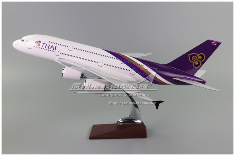 泰国航空 THAI 空客 A380 树脂 仿真 飞机模型 45cm
