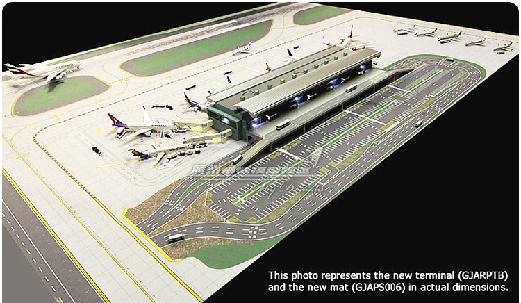 预Geminijets GJARPTB 航站楼候机楼 Airport Terminal 1:400场景