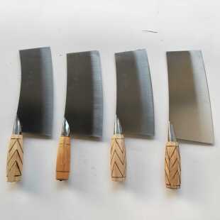 厂家直销刘秋泉菜刀轻巧锋利免磨家用菜刀不锈钢厨用刀方刀切片刀