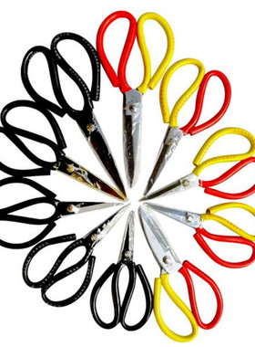 剪刀22cm金宝上海利霸P02锰钢皮革剪工业剪刀套管家用厨房用剪子