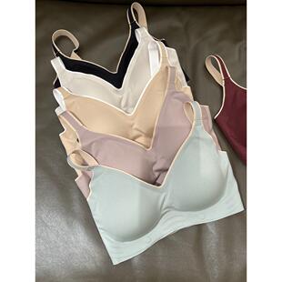 口碑日单 零束缚感无痕高弹撞色内衣 闭眼收