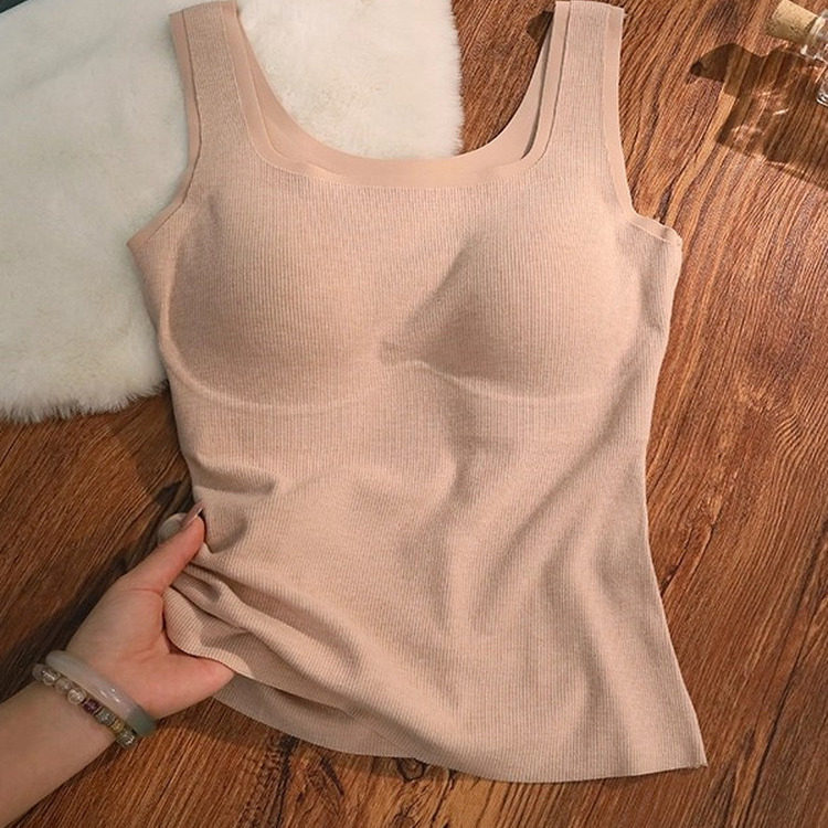 茶多酚发热保暖磨毛背心女2025秋冬新款加绒胸罩一体式内衣打底,女士内衣/男士内衣/家居服,保暖背心,淘宝优惠券,粉丝福利购,淘宝优惠卷