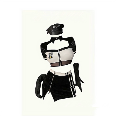 原创 夜场酒吧dj女警cos穿搭制服节日女团gogo跳舞吸睛演出服