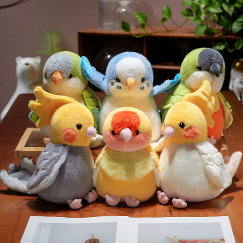 仿真小鸟玄凤鹦鹉毛绒玩具公仔娃娃手偶鸟类玩偶陪伴儿童生日礼物