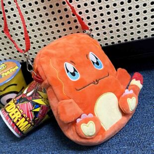 TEETH日系卡通宠物小精灵挎包刺绣包2024新款可爱火龙迷你手机包