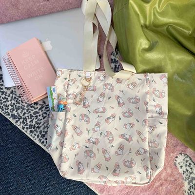单肩包洗漱包收纳包鲨鱼猫卡通