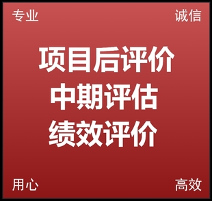 项目后评价报告编制 中期评估 绩效评价 追踪评价 可行性研究