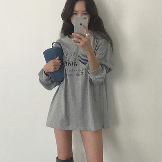 六1004韩国正品42954 T恤区新款百搭直邮都市甜美简洁秋冬修身