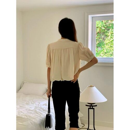九0708韩国东大门东大门爆款女装上衣区on-ni-8770037春季气质