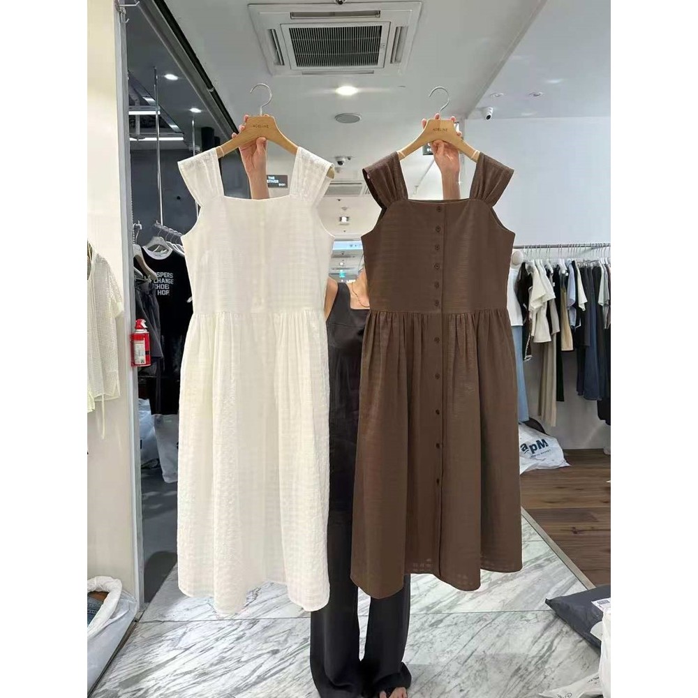 九0529韩国东大门连衣裙区ADELINE-8545401秋季知性通勤精致纯色