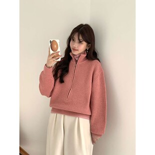 九1030韩国东大门毛衣区egg-8682778通勤复古纯色气质正品欧美