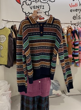 八1123韩国东大门运动户外针织衫区4511701新款炸街直邮端庄甜美