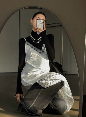 九1114韩国东大门连衣裙区BLACKLADY-8698314通勤简洁纯色学院